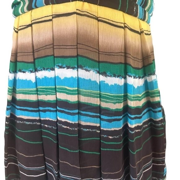 Candie’s Dress Size 7 Juniors, Multicolor Sheer with Full Lining Side Zip - Picture 5 of 9